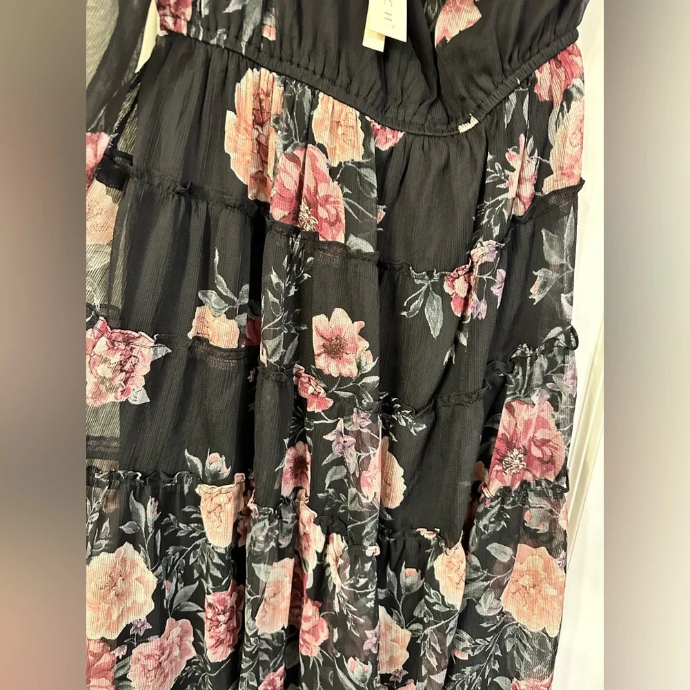 One Shoulder High Low Floral Dress - Picture 10 of 15